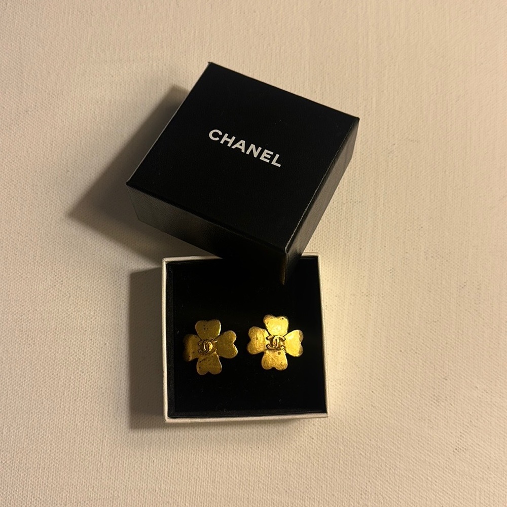 Chanel Clover Earrings. Vintage